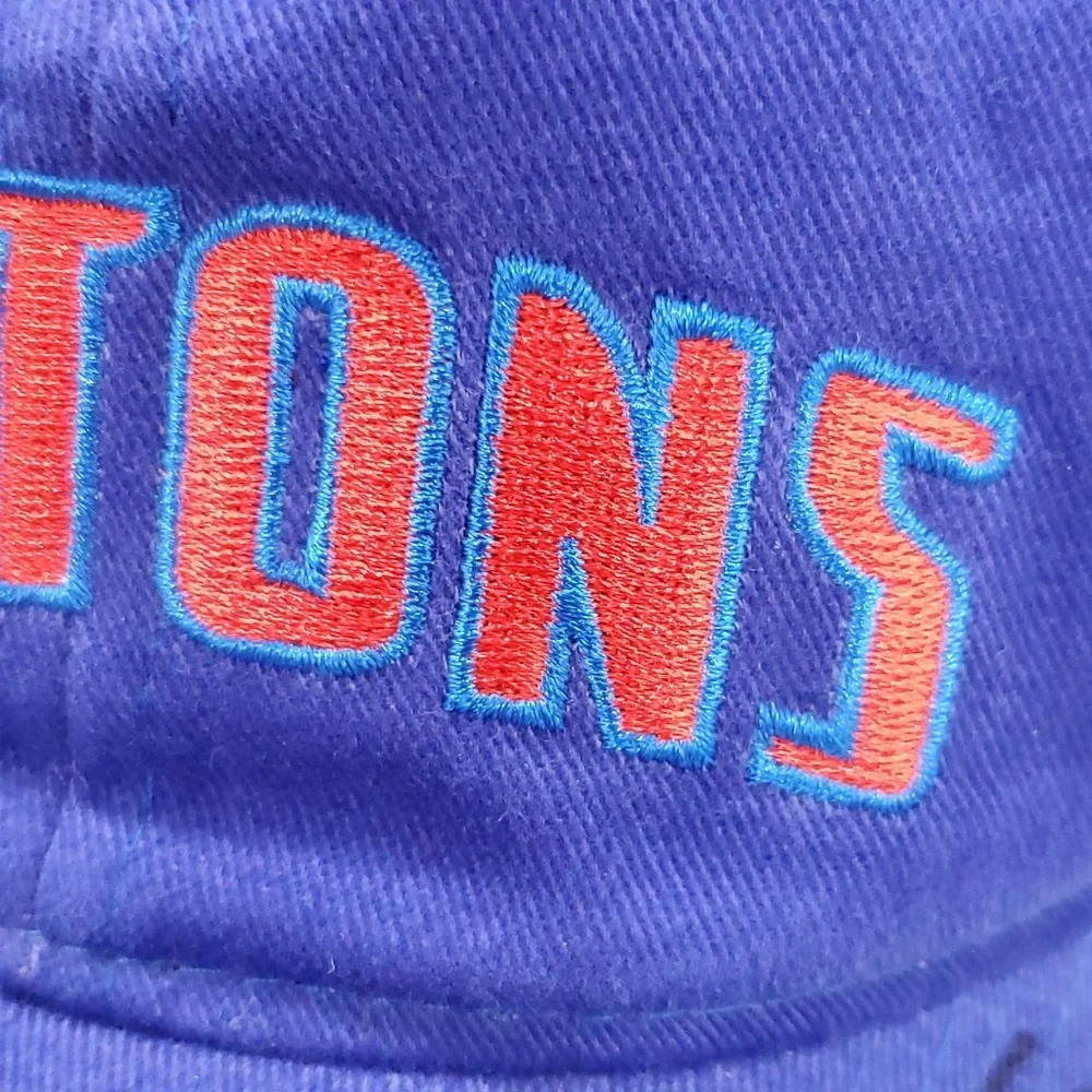 Detroit Pistons hat ball cap royal blue snap back embroidered signed number 5 - Picture 5 of 9